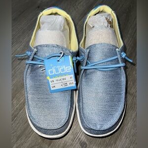 NEW! HEY DUDE WENDY YOUTH SPARKLE DENIM size US Y5